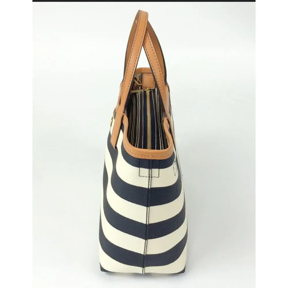 Tory Burch Kerrington Striped Mini Shopper Bag